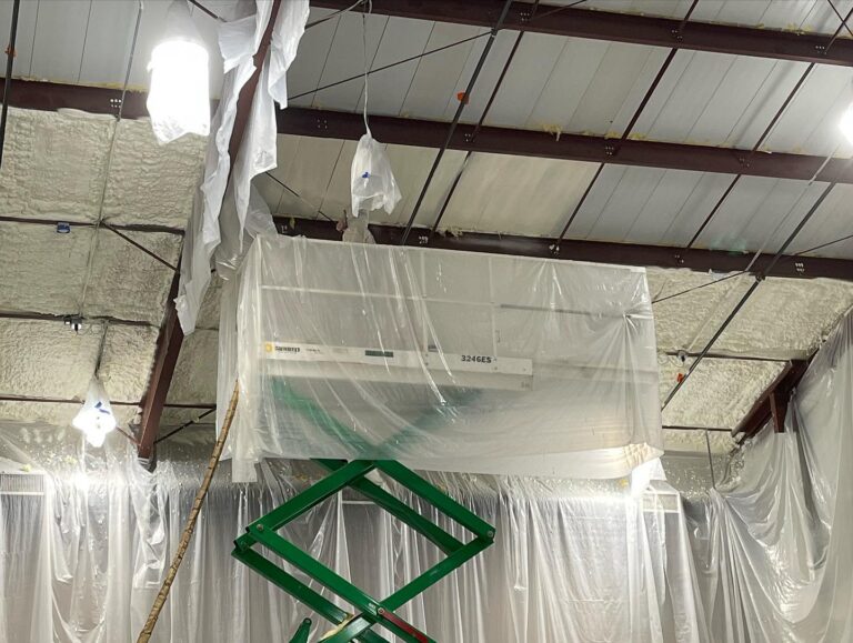 Airanomix Installing Spray Foam Insulation on Commercial Property