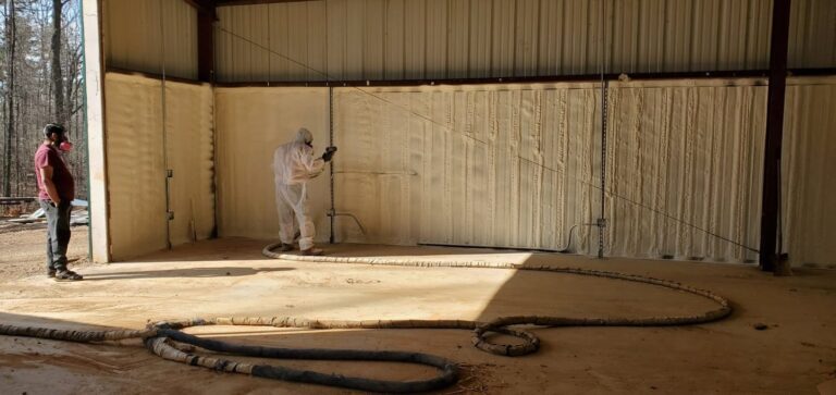 Airanomix Installing Spray Foam on Commercial Property