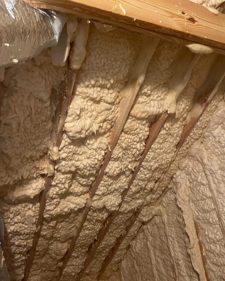 Attic Spray Foam Insulation Installation