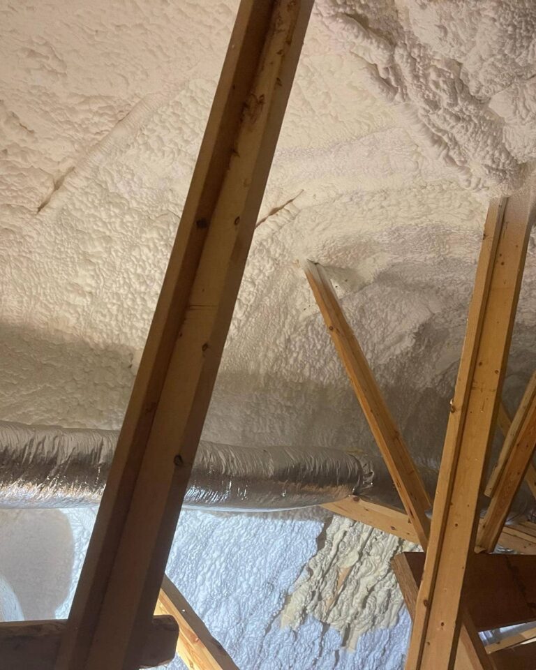 Attic Spray Foam Insulation Installation