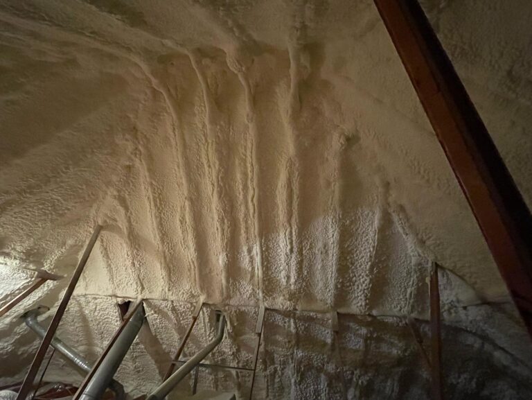 Attic Spray Foam Insulation Installation