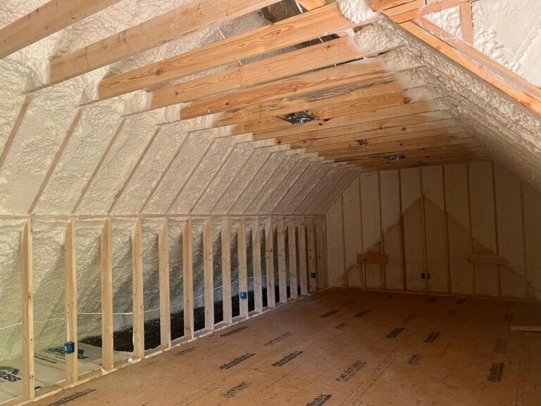 Attic Spray Foam Insulation Installation