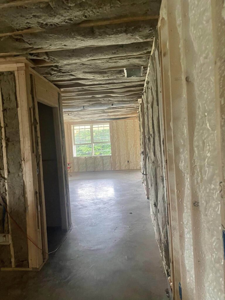 Interior Renovation with Spray Foam Insulation