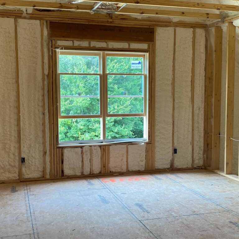 Residential Bedroom with Spray Foam Insulation