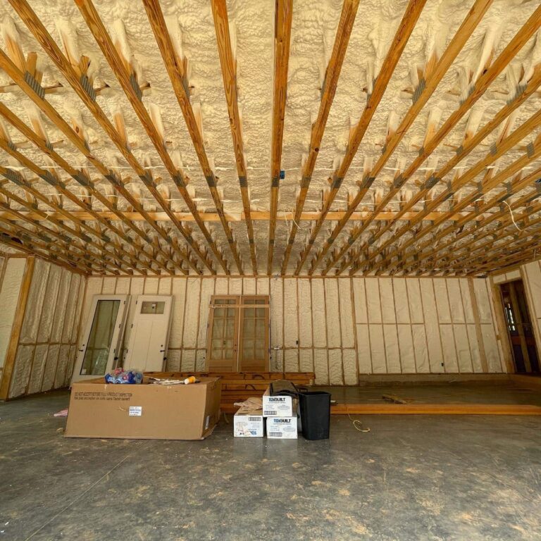 Residential Great Room with Spray Foam Insulation