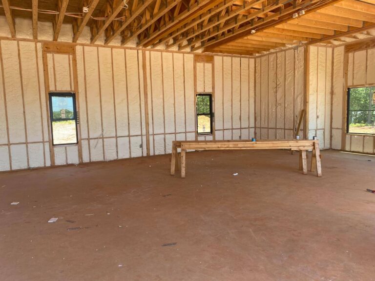 Residential Living Room with Spray Foam Insulation
